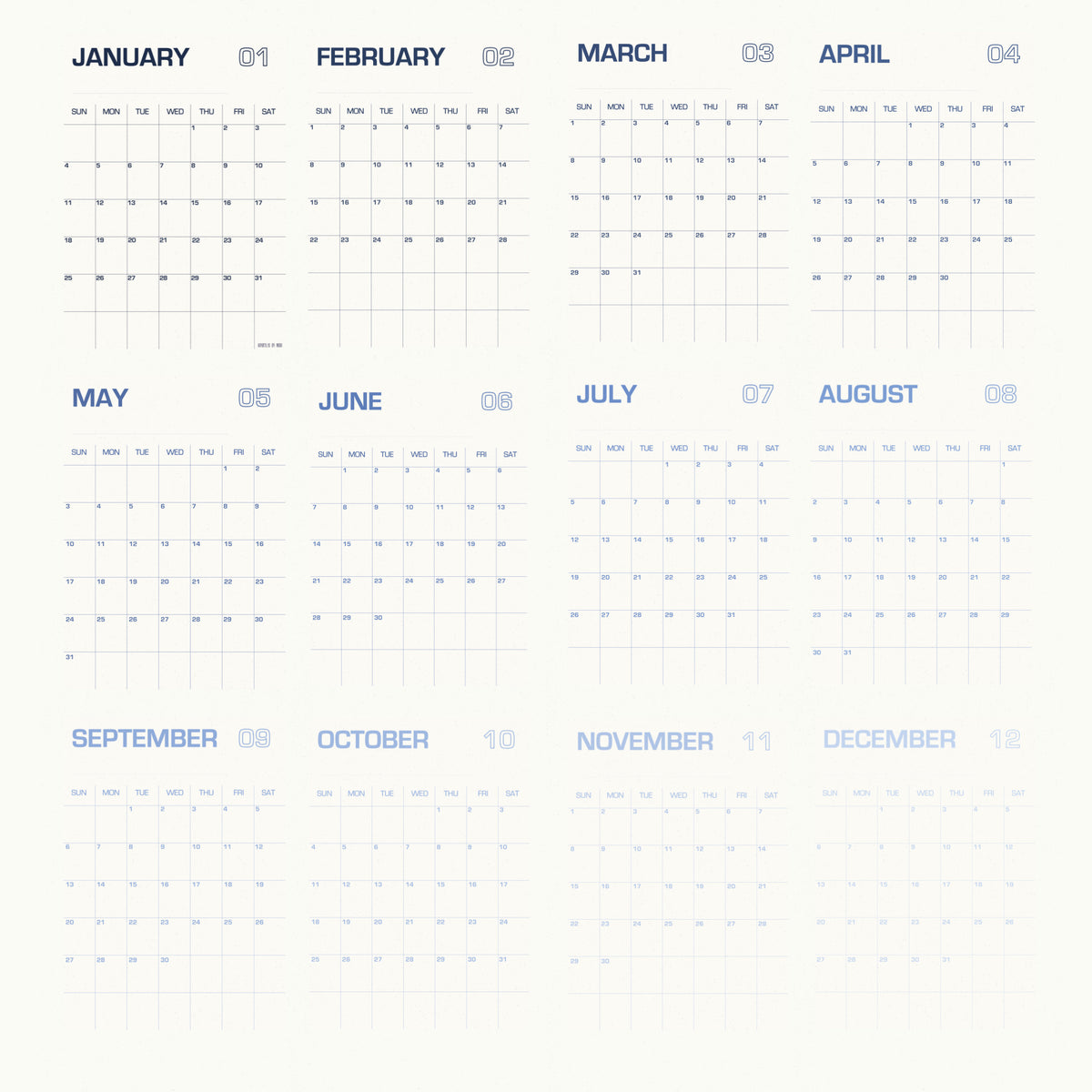 Calendar (Blue Gradient)