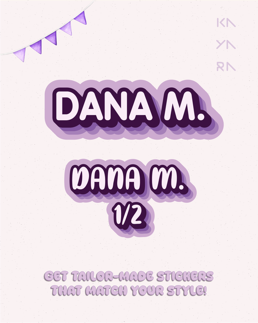36 Classic Purple Name Label (English)